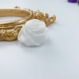 Handmade Satin Rose Ribbon Rosettes Fabric Flower Appliques Foh