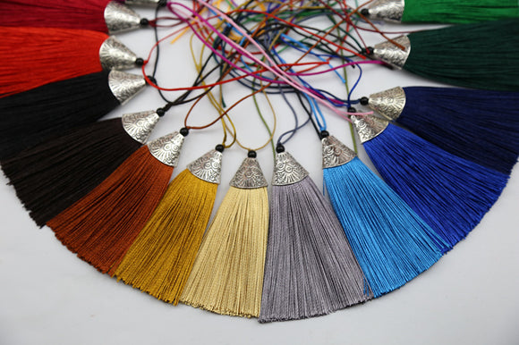Tassel with Metal Embossed Ends