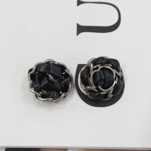 New -Leather And Metal Closure Lambskin Chain Buttons