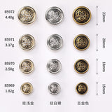 Retro Style Round Metal Shank Button