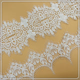 Eyelash style floral Guipure chanlity lace