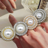 New-Pearl Opulence shank button with diamante