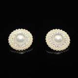 New-Pearl Opulence shank button with diamante