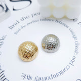Woven crossed shank buttons with letter M