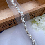 NEW - Bridal Beaded Pearl & Diamanté Trim