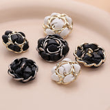 New -Leather And Metal Closure Lambskin Chain Buttons