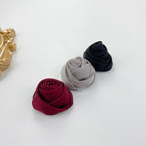 Handmade Satin Rose Ribbon Rosettes Fabric Flower Appliques Foh