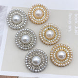 New-Pearl Opulence shank button with diamante