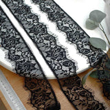 Eyelash Lace Fabric with Floral Pattern Lace Trims Chantily lace
