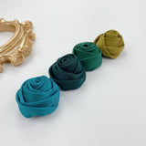 Handmade Satin Rose Ribbon Rosettes Fabric Flower Appliques Foh