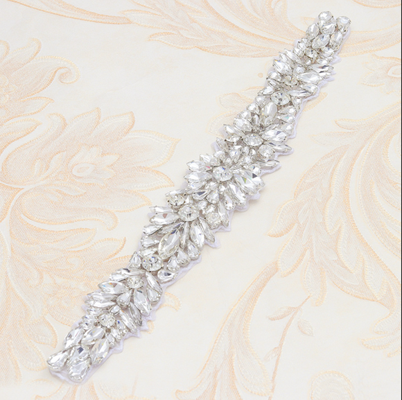 Iron-on Heavy Rhinestone bead appliqué