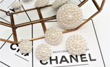 #AB-AZ190701 Faux Pearl Beads Flower Buttons