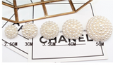 #AB-AZ190701 Faux Pearl Beads Flower Buttons