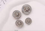 NEW - Diamanté Pearl Centred Shank Button