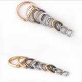 Round metal threading D-ring