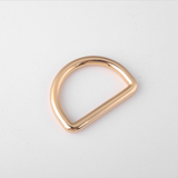 Round metal threading D-ring