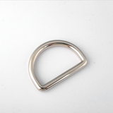 Round metal threading D-ring