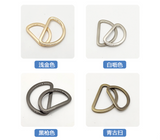 Flat metal threading D ring