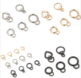 Heart Shaped Rounded Swivel Clasp/Key Ring