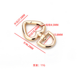 Heart Shaped Rounded Swivel Clasp/Key Ring