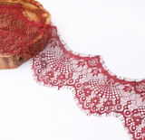 Ribbons Pack of  Delicate Eyelash Shape Wide Chantily lace