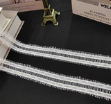 Eyelash heming  Chantily French lace