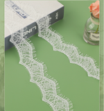 Flower eyelash edging chantily lace