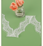Flower eyelash edging chantily lace