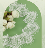 Flower eyelash edging chantily lace