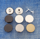Flat top jean buttons