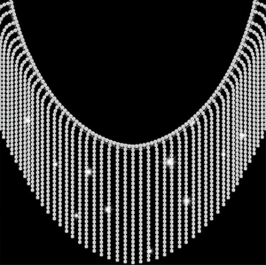 Glitter Crystal Rhinestone Tassel Fringe Trim Chain