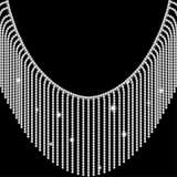 Glitter Crystal Rhinestone Tassel Fringe Trim Chain
