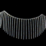 Glitter Crystal Rhinestone Tassel Fringe Trim Chain