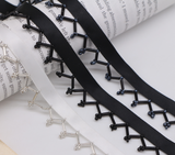 Beading fringe on satin ribbon