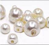 Faux Pearl Ball Buttons Sewing Sideways Shank