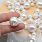 Faux Pearl Ball Buttons Sewing Sideways Shank