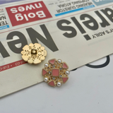 New - High-End Luxury Pearl Gemstone Rhinestones Decorative Metal Buttons