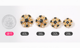 New - High-End Luxury Pearl Gemstone Rhinestones Decorative Metal Buttons