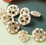 New - Lambskin Chain metal shank buttons