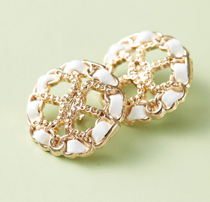 New - Lambskin Chain metal shank buttons