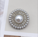 New-Pearl Opulence shank button with diamante