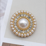 New-Pearl Opulence shank button with diamante