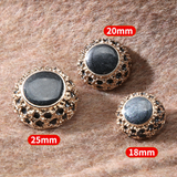 Oil drop full ball high shank button