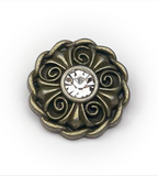 Vintage shank button with stone