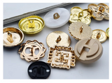 Oil drop sun shape shank button