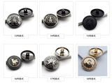 Oil drop sun shape shank button
