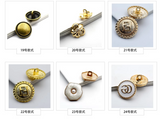 Oil drop sun shape shank button