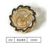 Oil drop sun shape shank button