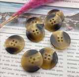 Flat Stick Flower Spot Resin Buttons 4-Holes Button