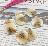 Flat Stick Flower Spot Resin Buttons 4-Holes Button